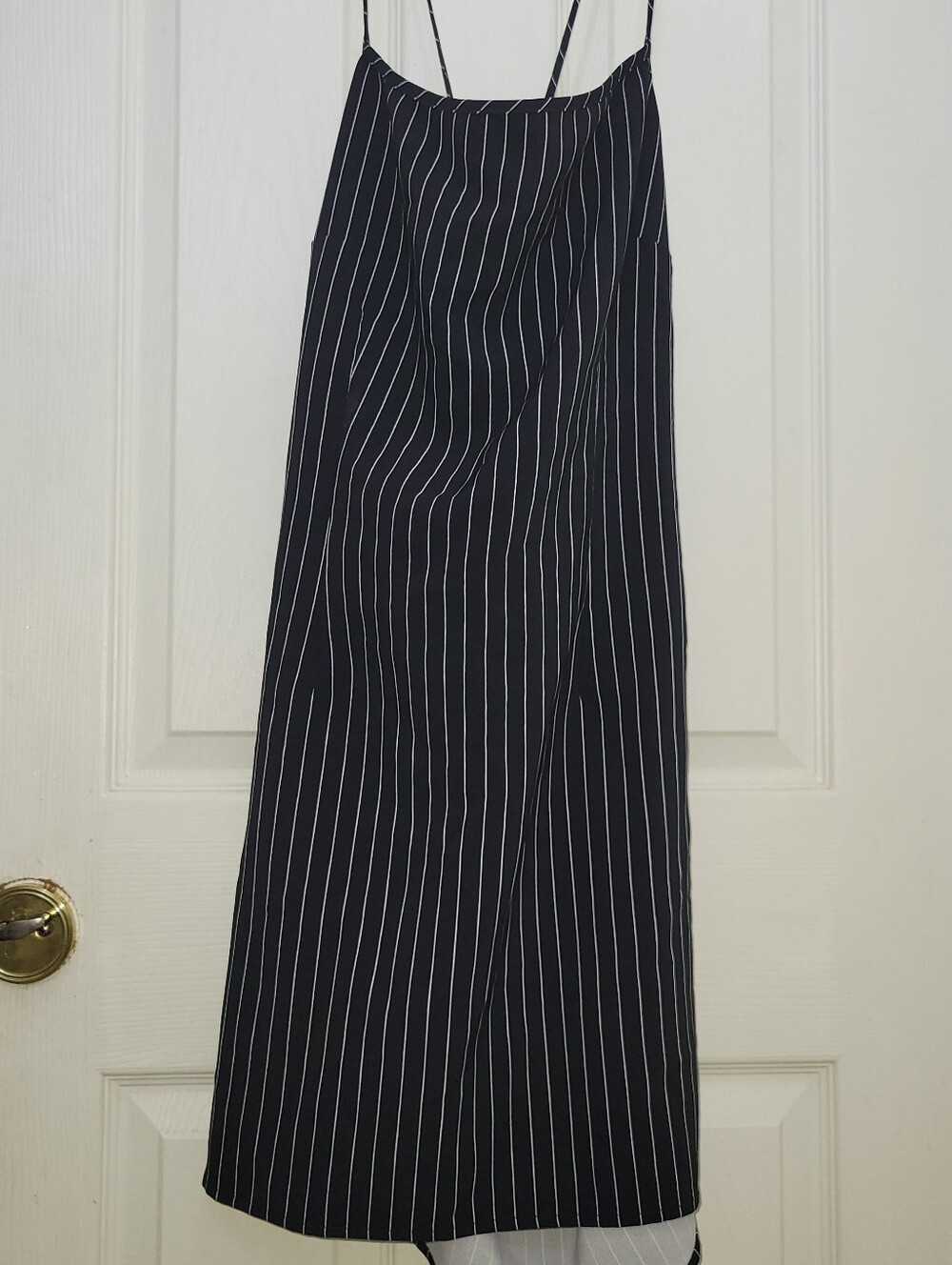 Pin Stripe Strappy Back Mini Dress XL